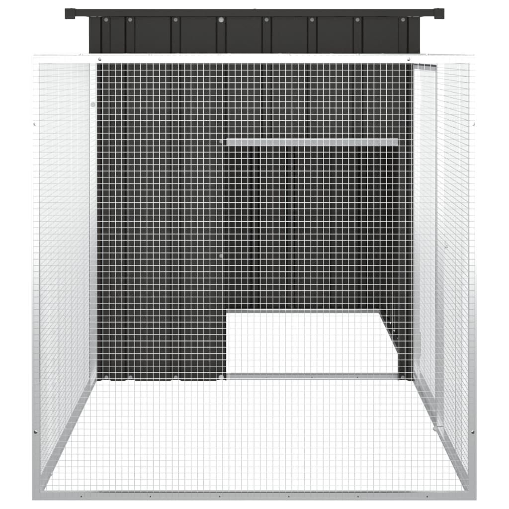 vidaXL Κλουβί Κουνελιών Ανθρακί 200x91x100 εκ. από Γαλβανισμένο Χάλυβα