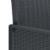 vidaXL Σέτ φαγητού για κήπο 9 pcs Ανθρακί Rattan Polt