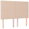 vidaXL Κρεβάτι Boxspring με Στρώμα Καπουτσίνο 140x190εκ.από Συνθ.Δέρμα