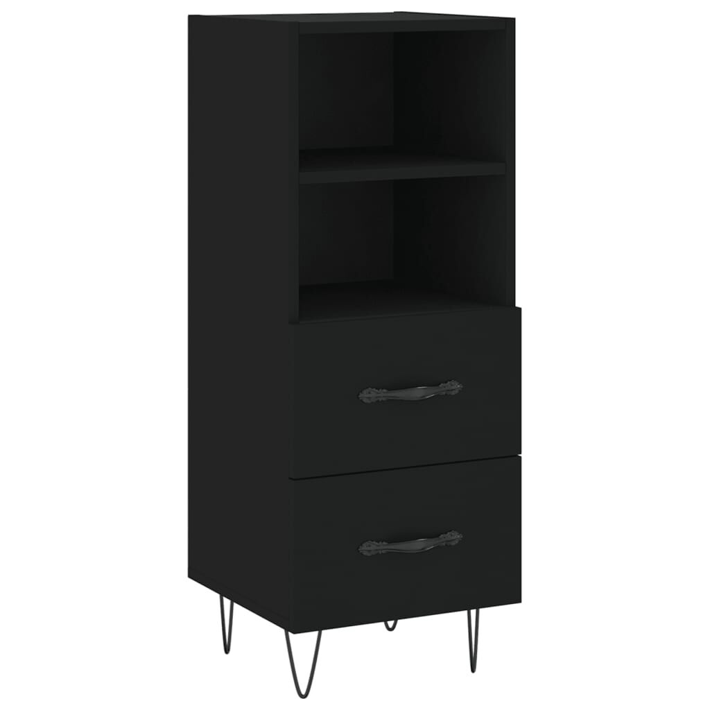 vidaXL Ντουλάπι Μαύρο 34,5 x 34 x 90 εκ. από Επεξεργασμένο Ξύλο