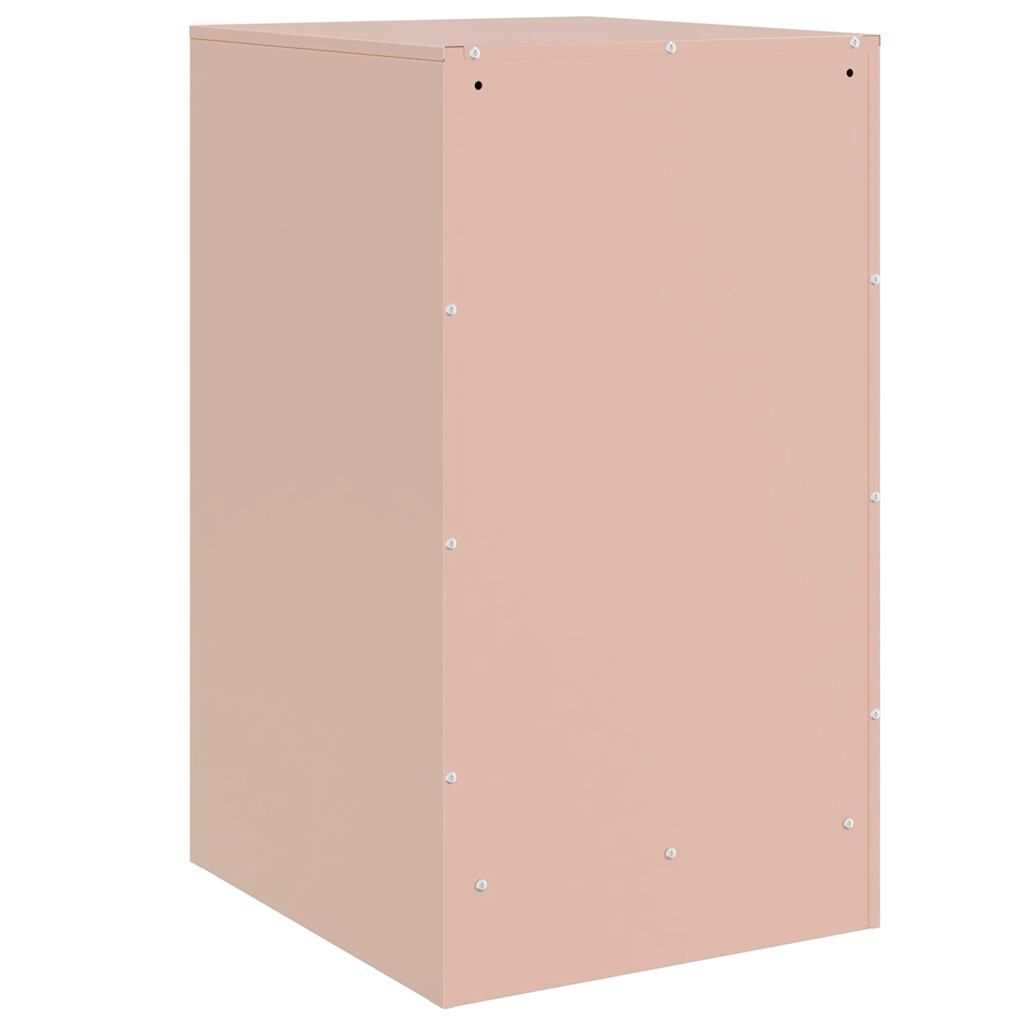 vidaXL Κομοδίνο Ροζ 34,5x39x62 εκ. από Χάλυβα