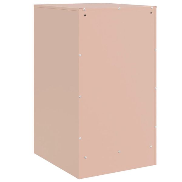 vidaXL Κομοδίνο Ροζ 34,5x39x62 εκ. από Χάλυβα