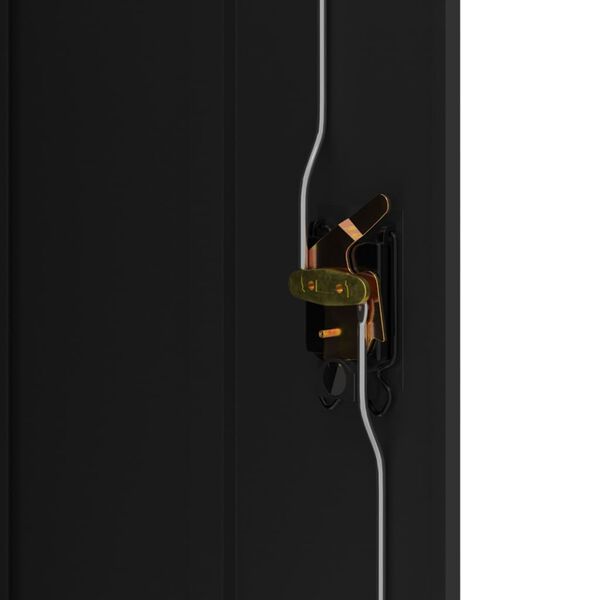vidaXL Αρχειοθήκη Μαύρη 90 x 40 x 105 εκ. από Ατσάλι
