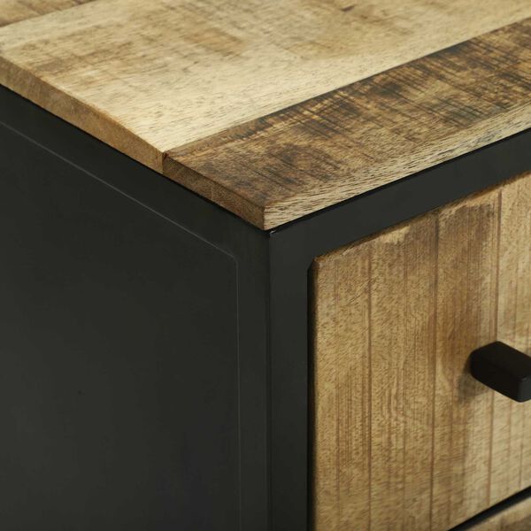 vidaXL Μπουφές 70x35x70 εκ Συμπαγές Ρουστίκ Ξύλο Μάνγκο