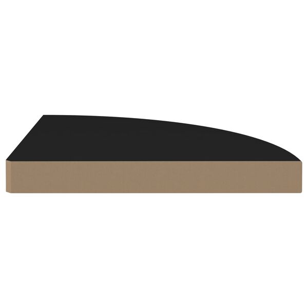 vidaXL Ράφια Τοίχου 4 τεμ. Μαύρα 35x35x3,8 εκ. από MDF