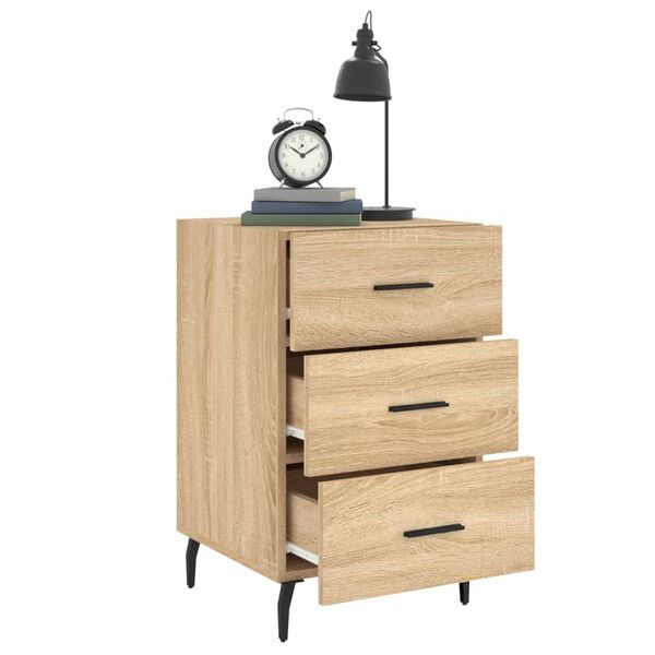 vidaXL Κομοδίνο Sonoma Δρυς 40 x 40 x 66 εκ. από Επεξεργασμένο Ξύλο