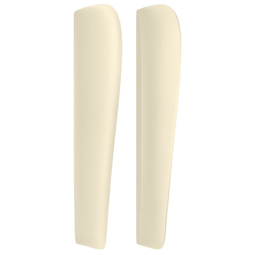vidaXL Κεφαλάρι με Πτερύγια Κρεμ 163x23x118/128 εκ. Συνθετικό Δέρμα