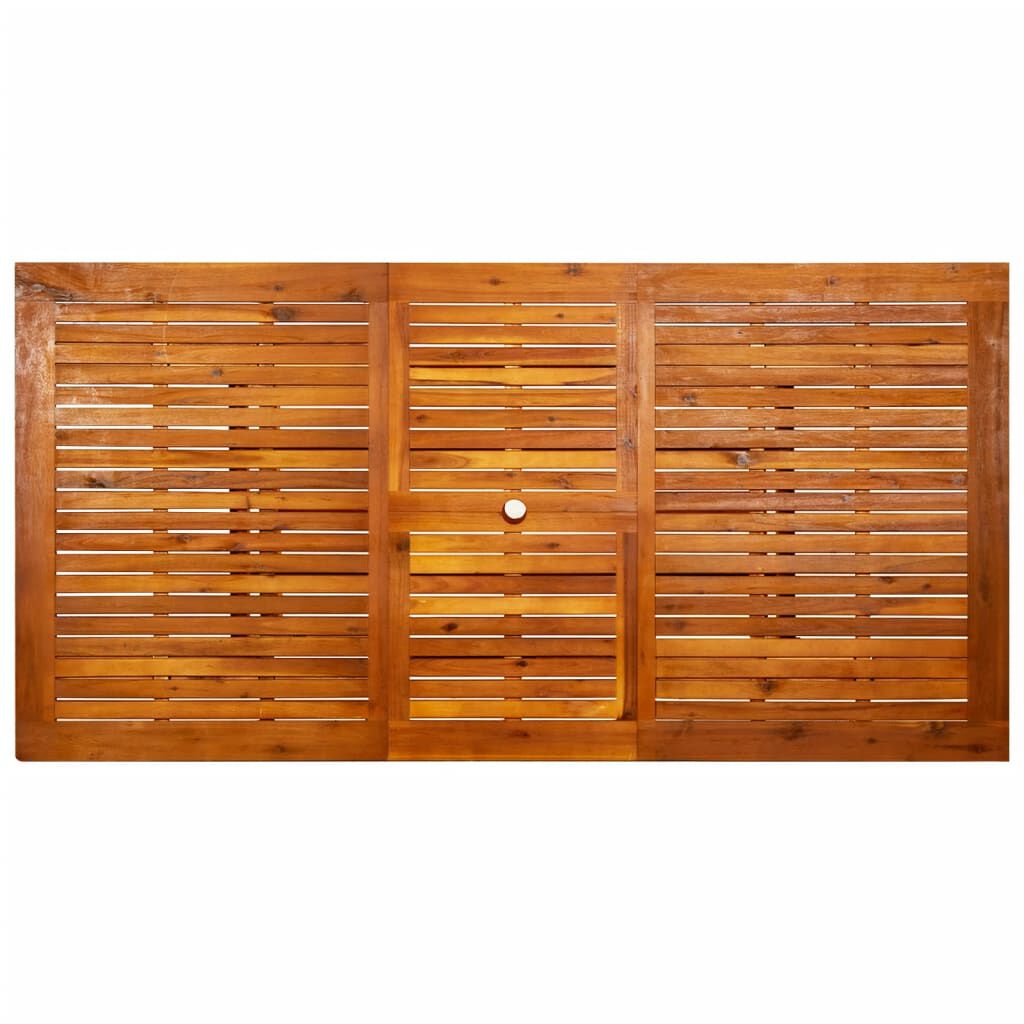 vidaXL Τραπεζαρία Κήπου (150-200) x 100 x 75 εκ από Μασίφ Ξύλο Ακακίας