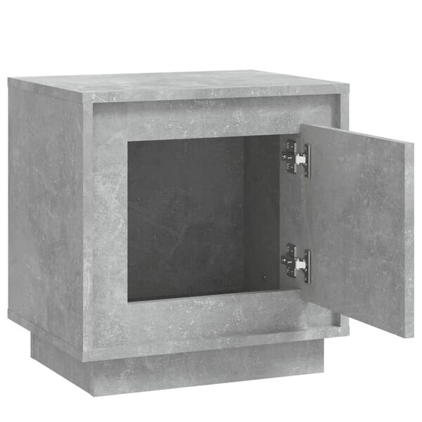vidaXL Κομοδίνο Γκρι Σκυρ. 44x35x45 εκ. από Επεξεργασμένο Ξύλο