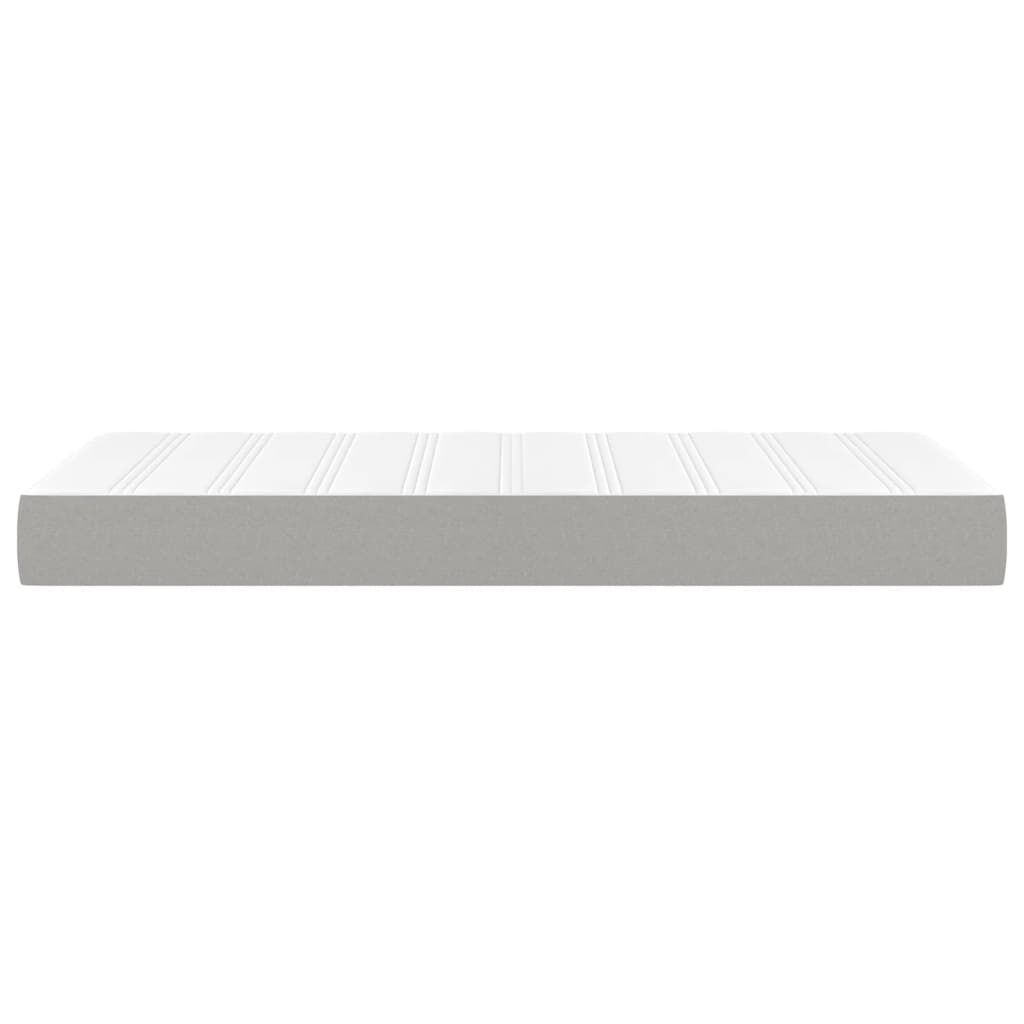 vidaXL Στρώμα με Pocket Springs Ανοιχτό Γκρι 90x190x20 εκ. Υφασμάτινο