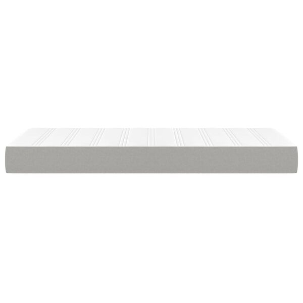 vidaXL Στρώμα με Pocket Springs Ανοιχτό Γκρι 90x190x20 εκ. Υφασμάτινο