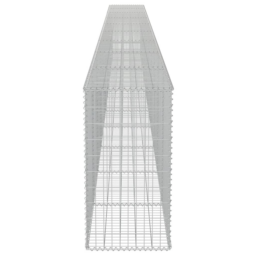 vidaXL Συρματοκιβώτιο Τοίχος 900x50x100 εκ. Γαλβαν.Χάλυβας + Καλύμματα
