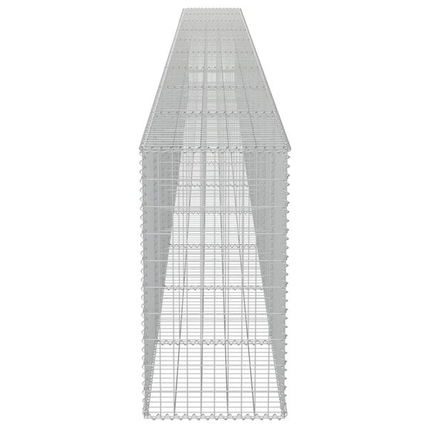 vidaXL Συρματοκιβώτιο Τοίχος 900x50x100 εκ. Γαλβαν.Χάλυβας + Καλύμματα