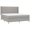 vidaXL &Kappa;&rho;&epsilon;&beta;ά&tau;&iota; Boxspring &mu;&epsilon; &Sigma;&tau;&rho;ώ&mu;&alpha; & LED &Alpha;&nu;.&Gamma;&kappa;&rho;&iota; 160x200&epsilon;&kappa;. &Upsilon;&phi;&alpha;&sigma;&mu;ά&tau;&iota;&nu;&omicron;