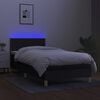 vidaXL &Kappa;&rho;&epsilon;&beta;ά&tau;&iota; Boxspring &mu;&epsilon; &Sigma;&tau;&rho;ώ&mu;&alpha; & LED &Mu;&alpha;ύ&rho;&omicron; 80x200 &epsilon;&kappa;. &Upsilon;&phi;&alpha;&sigma;&mu;ά&tau;&iota;&nu;&omicron;