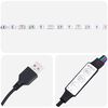 vidaXL Οθωμανικό κρεβάτι με στρώμα & LEDs Μαύρο Συνθετικό δέρμα