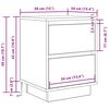vidaXL Κομοδίνο με φώτα LED Γκρι Sonoma 38x34x50 cm