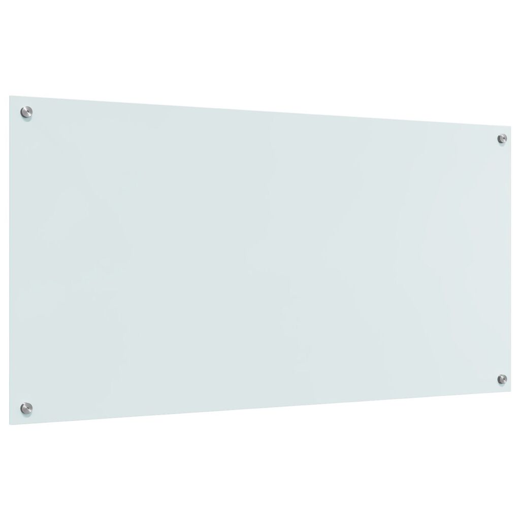 vidaXL Κουζίνα με Πλακάκια Λευκή 120x60x0,6 εκ Κατεργασμένο Γυαλί