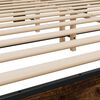 vidaXL Πλαίσιο Κρεβατιού Καπνιστή Δρυς 200x200εκ. Επεξ. Ξύλο & Μέταλλο