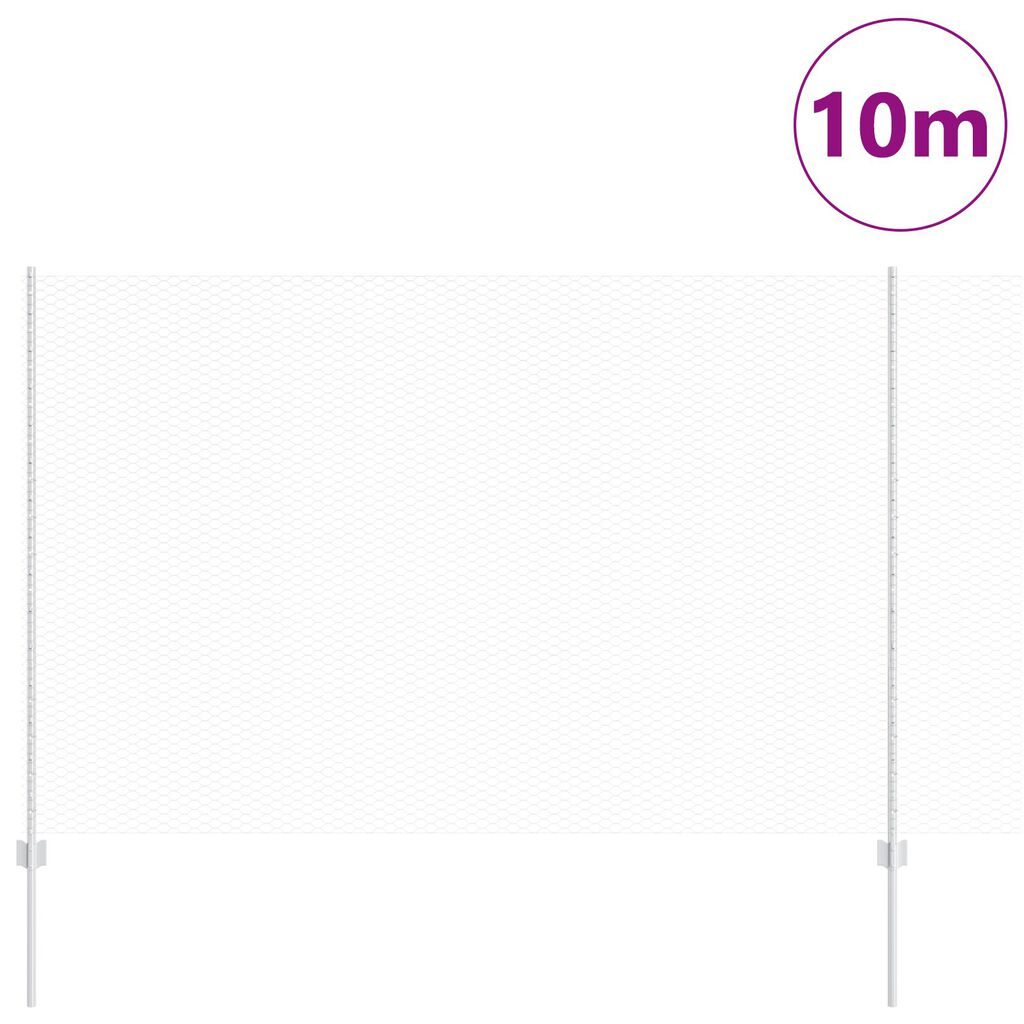 vidaXL Στηρίγματα Φράκτη 10 τμχ U-Channel 160 εκ Γαλβανισμένο Ατσάλι