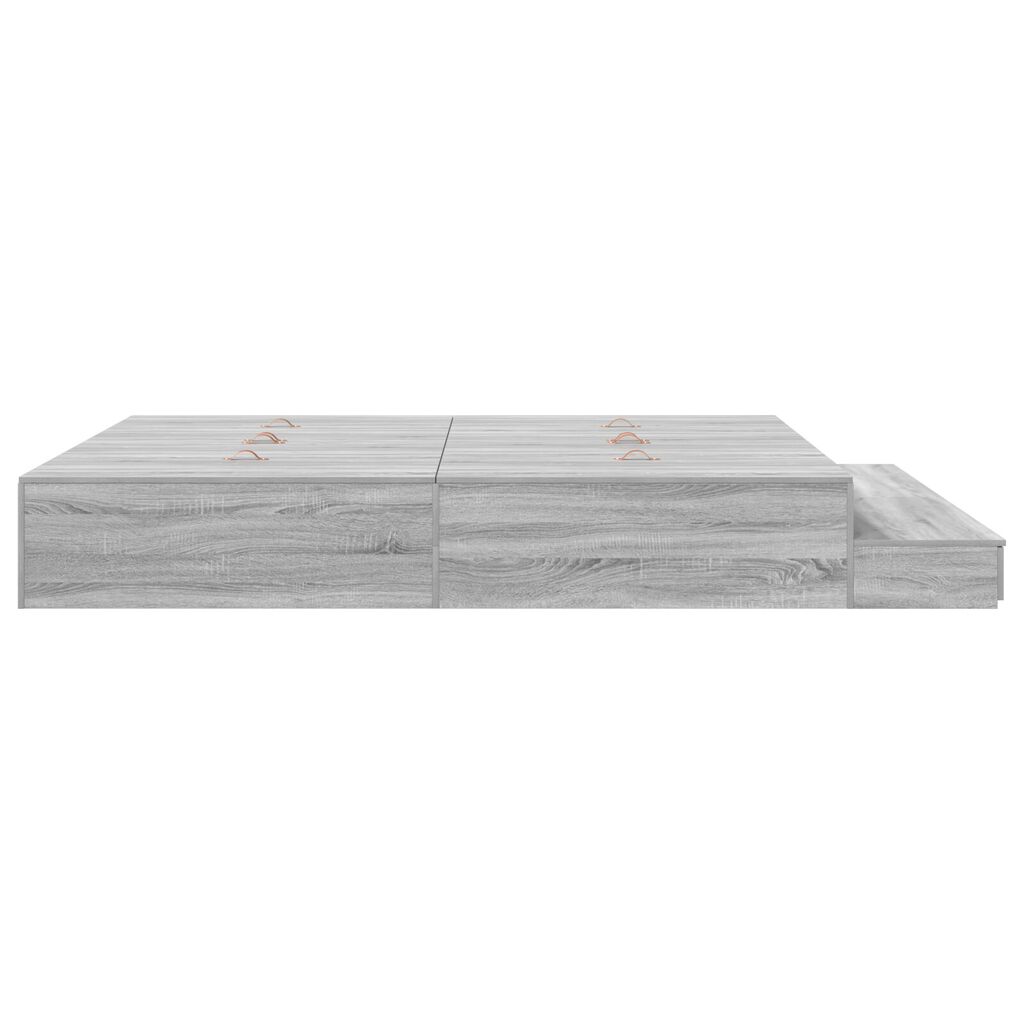 vidaXL Κρεβάτι με Αποθηκευτικό Χώρο Γκρι sonoma 200x200 εκ.