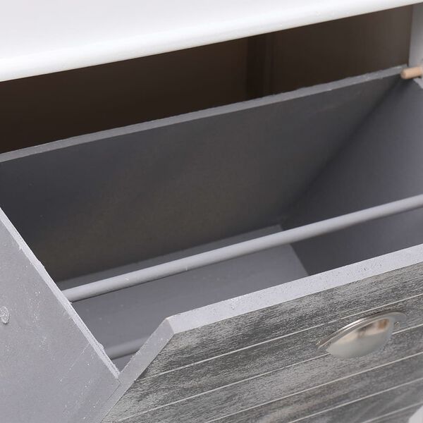vidaXL Παπουτσοθήκη Γκρι 50 x 28 x 98 εκ. από Ξύλο Παυλώνιας