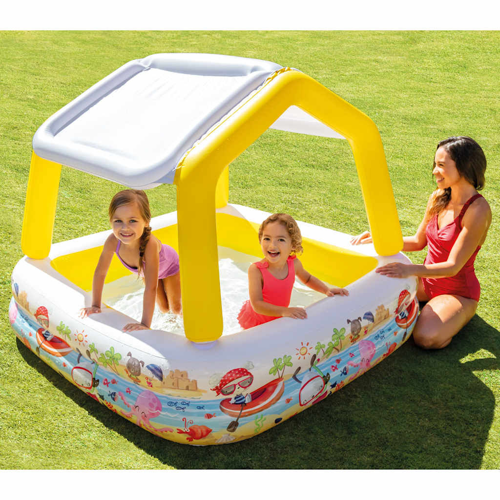 Intex Φουσκωτή Πισίνα με Σκίαστρο 157 x 157 x 122 εκ.