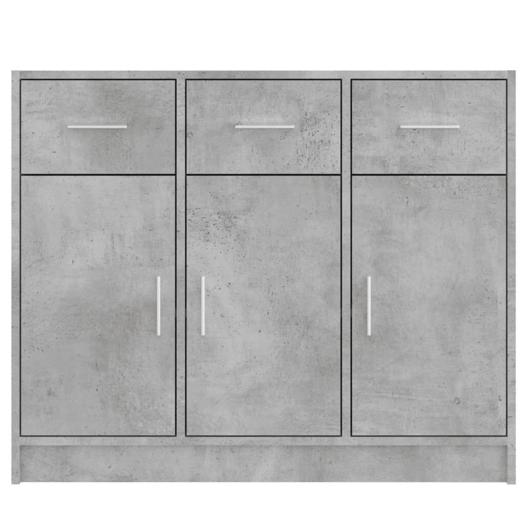 vidaXL Ντουλάπι Γκρι Σκυροδέματος 91 x 28 x 75 εκ. Επεξεργασμένο Ξύλο