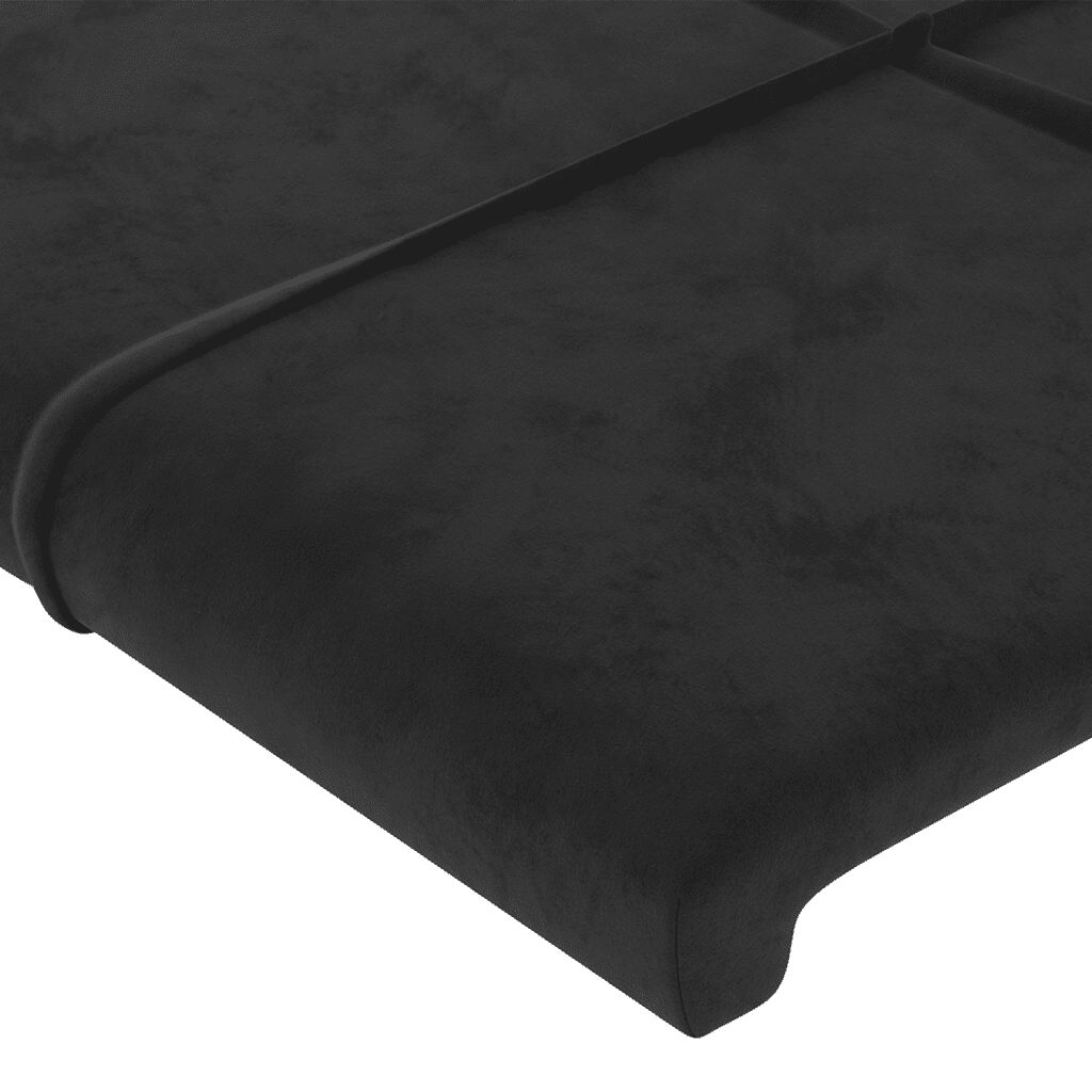 vidaXL Κρεβάτι Boxspring με Στρώμα Μαύρο 140x200 εκ. Βελούδινο