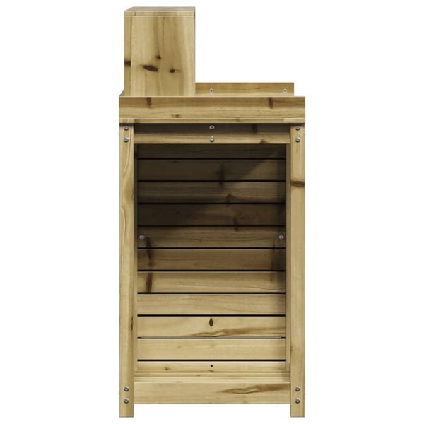 vidaXL Τραπέζι Κηπουρικής με Ράφια 82,5x50x109,5 εκ Εμποτ. Ξύλο Πεύκου
