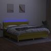 vidaXL &Kappa;&rho;&epsilon;&beta;ά&tau;&iota; Boxspring &mu;&epsilon; &Sigma;&tau;&rho;ώ&mu;&alpha; & LED &Pi;&rho;ά&sigma;&iota;&nu;&omicron; 180x200 &epsilon;&kappa; &Upsilon;&phi;&alpha;&sigma;&mu;ά&tau;&iota;&nu;&omicron;
