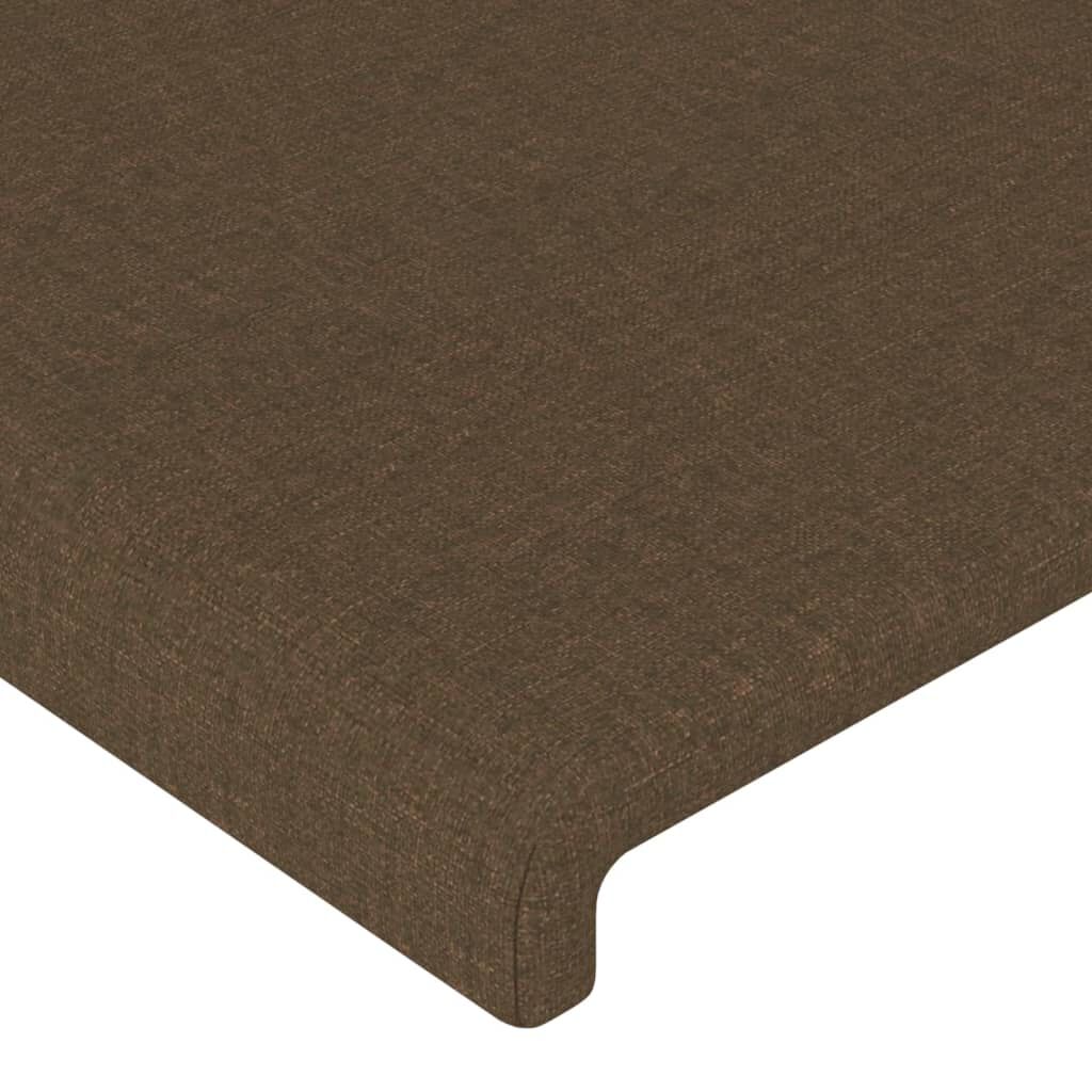 vidaXL Κεφαλάρι Κρεβατιού Σκούρο Καφέ 90x5x78/88 εκ. Υφασμάτινο