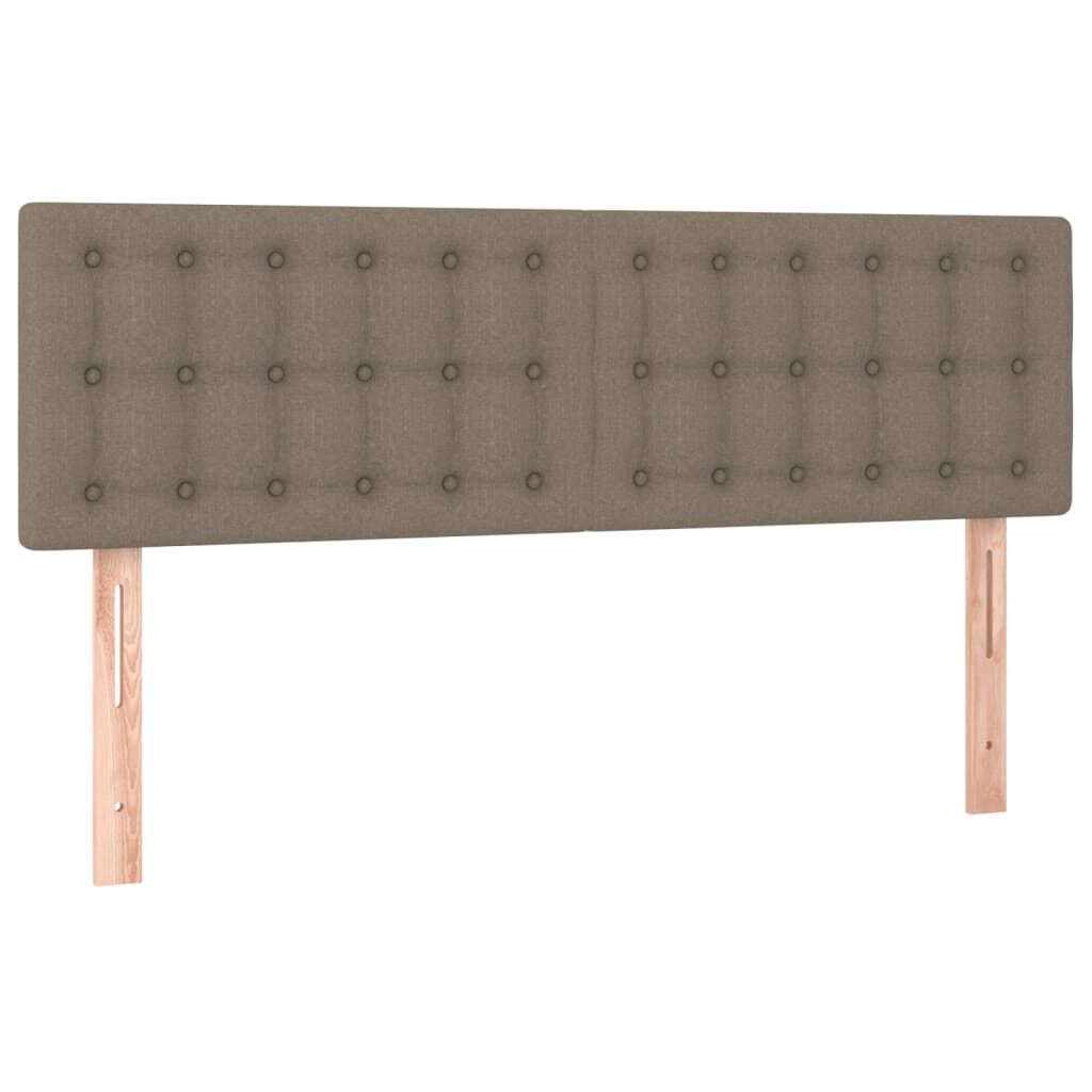 vidaXL Κρεβάτι Boxspring με Στρώμα Taupe 140x200 εκ. Υφασμάτινο