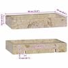 vidaXL Νιπτήρας Επιτοίχιος Κρεμ 38 x 24 x 6,5 εκ. Μαρμάρινος