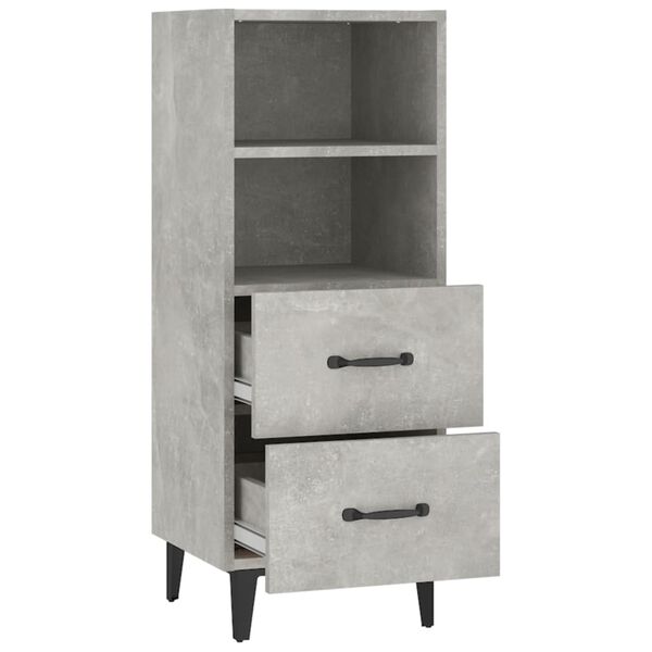 vidaXL Ντουλάπι Γκρι Σκυροδέματος 34,5x34x90 εκ. Επεξεργασμένο Ξύλο