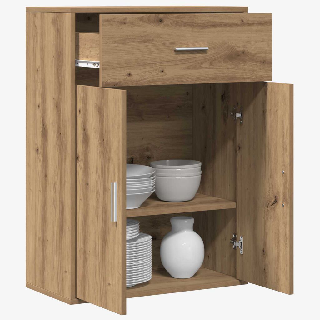 vidaXL Πλαϊνό γραφείο artisan δρυς 79 x 38 x 80 εκ. Επεξεργασμένο ξύλο