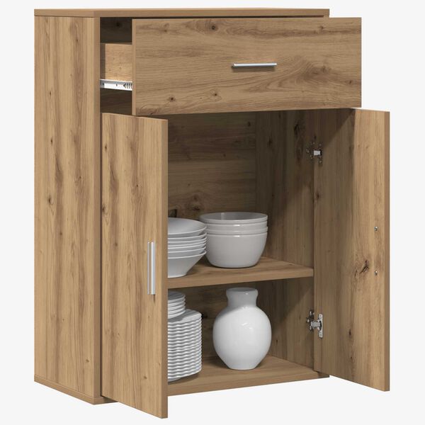 vidaXL Πλαϊνό γραφείο artisan δρυς 79 x 38 x 80 εκ. Επεξεργασμένο ξύλο