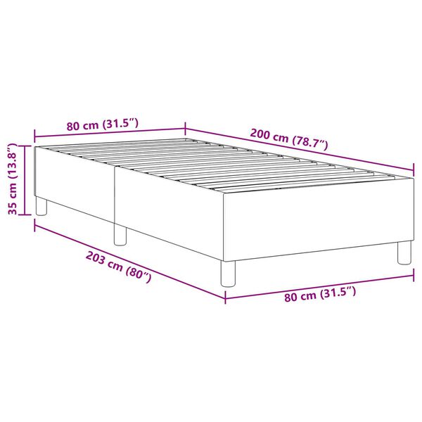 vidaXL Κρεβάτι με Στρώμα Κρέμα 80x200 εκ από Κορντούρα