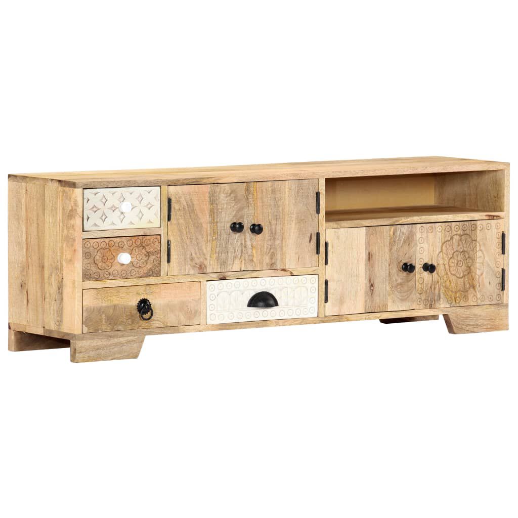 vidaXL Έπιπλο Τηλεόρασης 120 x 30 x 40 εκ. από Μασίφ Ξύλο Μάνγκο