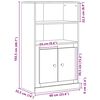 vidaXL Highboard &Mu;&alpha;ύ&rho;&eta; &Omicron;&xi;&upsilon;ά 132 x 35,5 x 103,5 &epsilon;&kappa;. &Epsilon;&pi;&epsilon;&xi;&epsilon;&rho;&gamma;&alpha;&sigma;&mu;έ&nu;&omicron; &xi;ύ&lambda;&omicron;