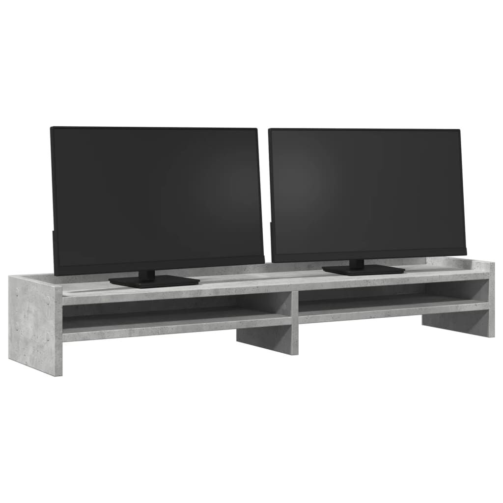 vidaXL Βάση Οθονών Γκρι του Σκυροδέματος 100x24x16 εκ. από Επεξ. Ξύλο