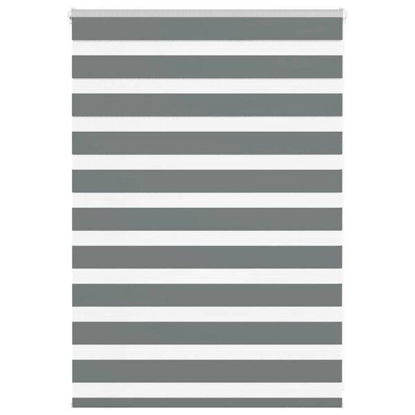 vidaXL Ζέβρα τυφλή Σκούρο Γκρι Πλάτος υφάσματος 90,9 εκ. Πολυεστέρας