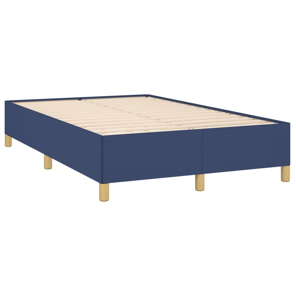 vidaXL Πλαίσιο κρεβατιού χωρίς στρώμα μπλε 120x200cm ύφασμα