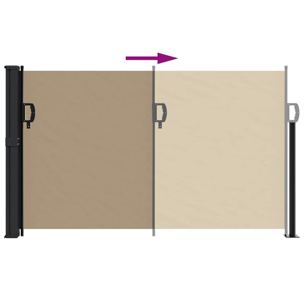 vidaXL Σκίαστρο Πλαϊνό Συρόμενο Taupe 117 x 300 εκ.