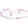 vidaXL Οθωμανικό κρεβάτι με στρώματα Μαύρο 200x200cm Velvet
