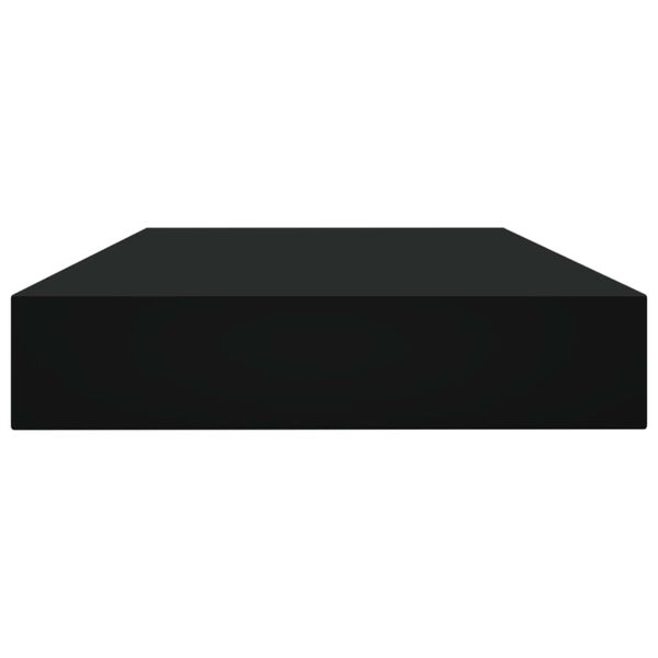 vidaXL Ράφια Βιβλιοθήκης 4 τεμ. Μαύρα 100x10x1,5 εκ. από Μοριοσανίδα