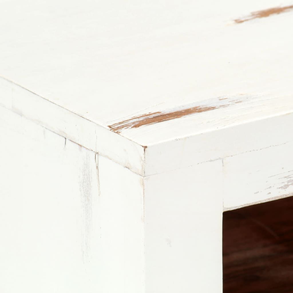 vidaXL Έπιπλο Τηλεόρασης Λευκό 120x30x40 εκ. από Μασίφ Ξύλο Ακακίας