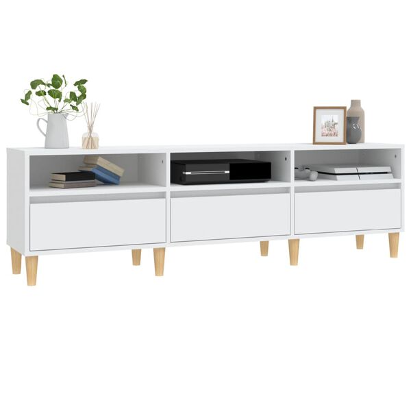 vidaXL Έπιπλο Τηλεόρασης Λευκό 150x30x44,5 εκ. Επεξεργασμένο Ξύλο