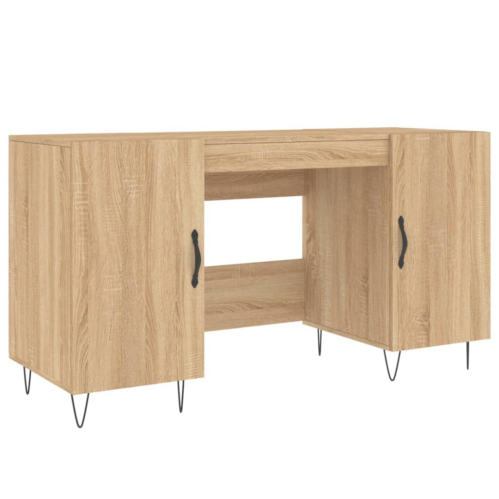 vidaXL Γραφείο Sonoma Δρυς 140 x 50 x 75 εκ. από Επεξεργασμένο Ξύλο