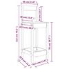 vidaXL Καρέκλες Μπαρ 2 τεμ. 40x41,5x112 εκ. Μασίφ Ξύλο Πεύκου